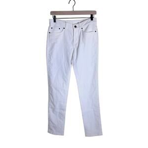 LORO PIANA quiet luxury White Cotton corduroy chic designer pants 40